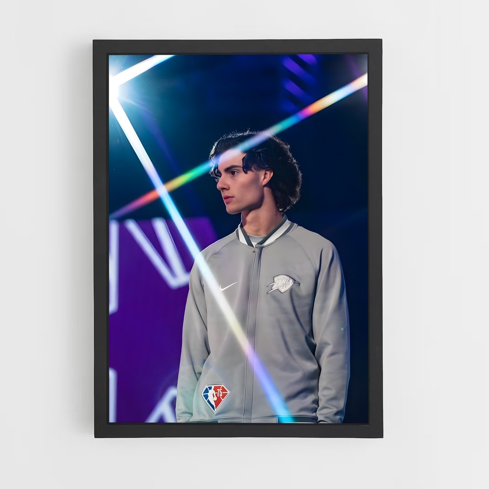 Poster Josh giddey grise – affiche Basketball (vue 2)